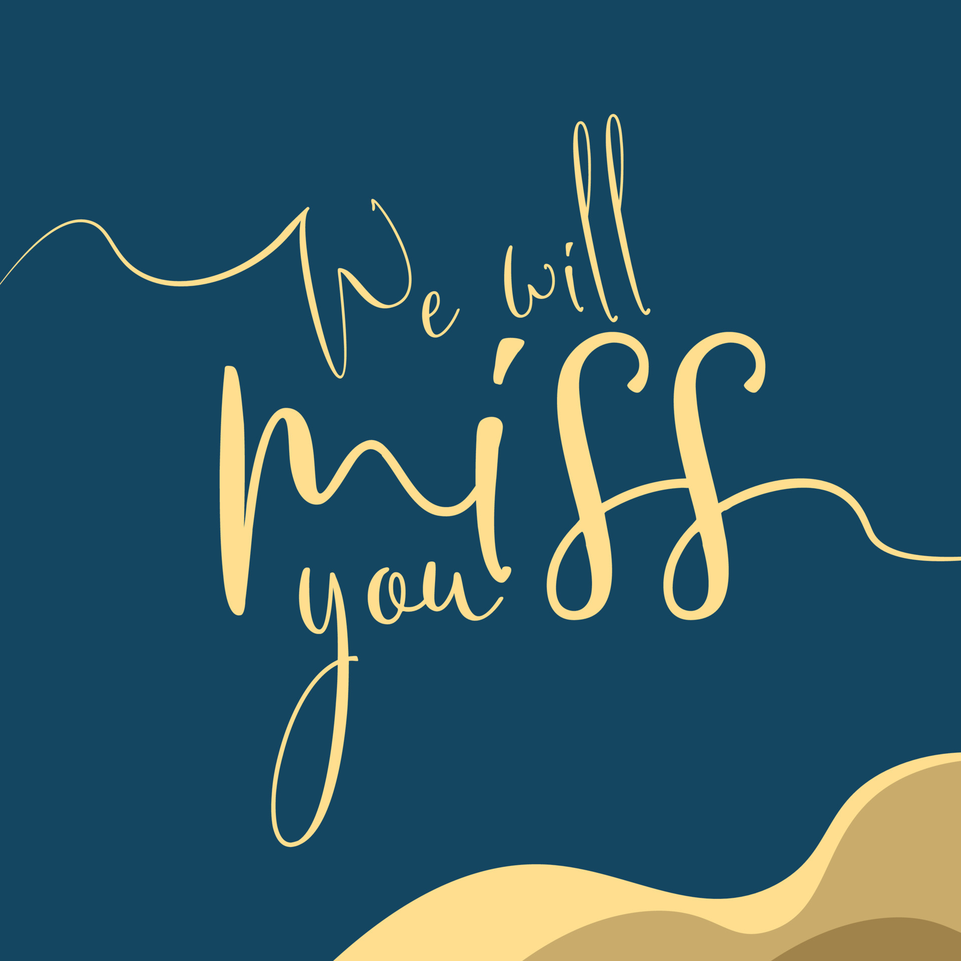 well miss you card printable