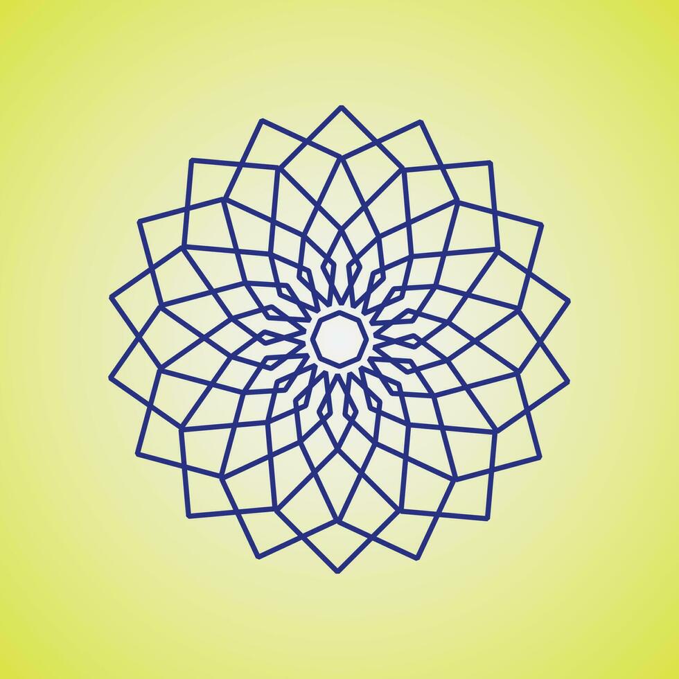 many boxes to round an oxtagon in center flat vector design