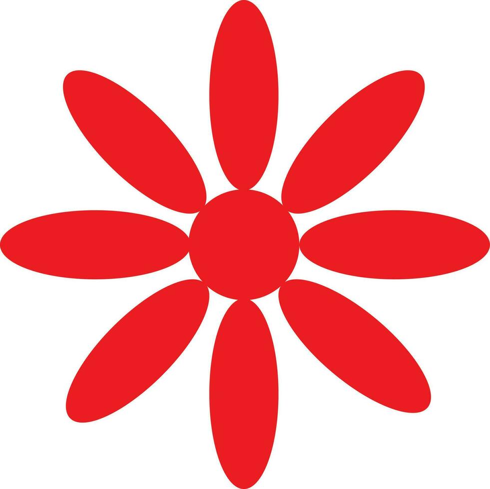 Red Flower Vector Illustration