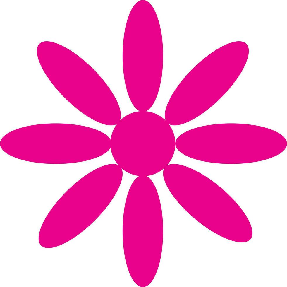 Magenta Vector Flower Illustration