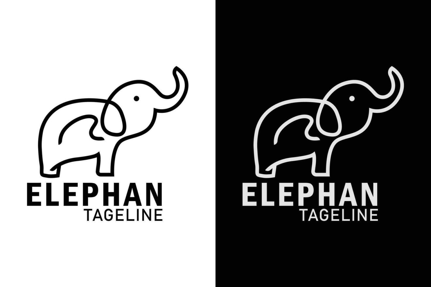 Elephant logo. Vector illustration, icon, logo design. simple design editable.