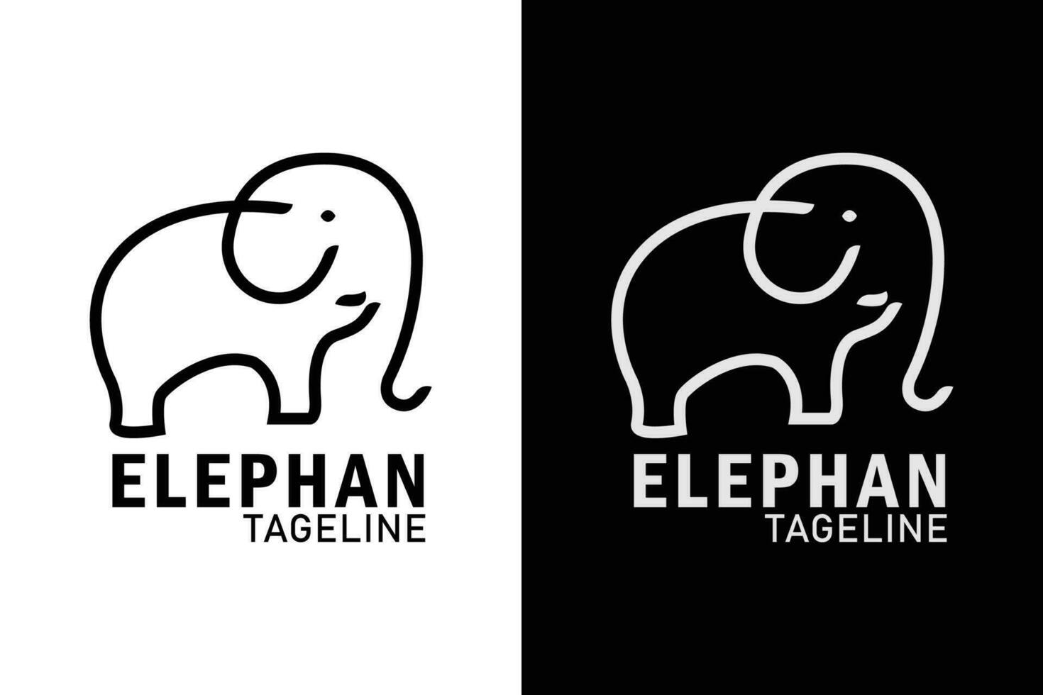 Elephant logo. Vector illustration, icon, logo design. simple design editable.