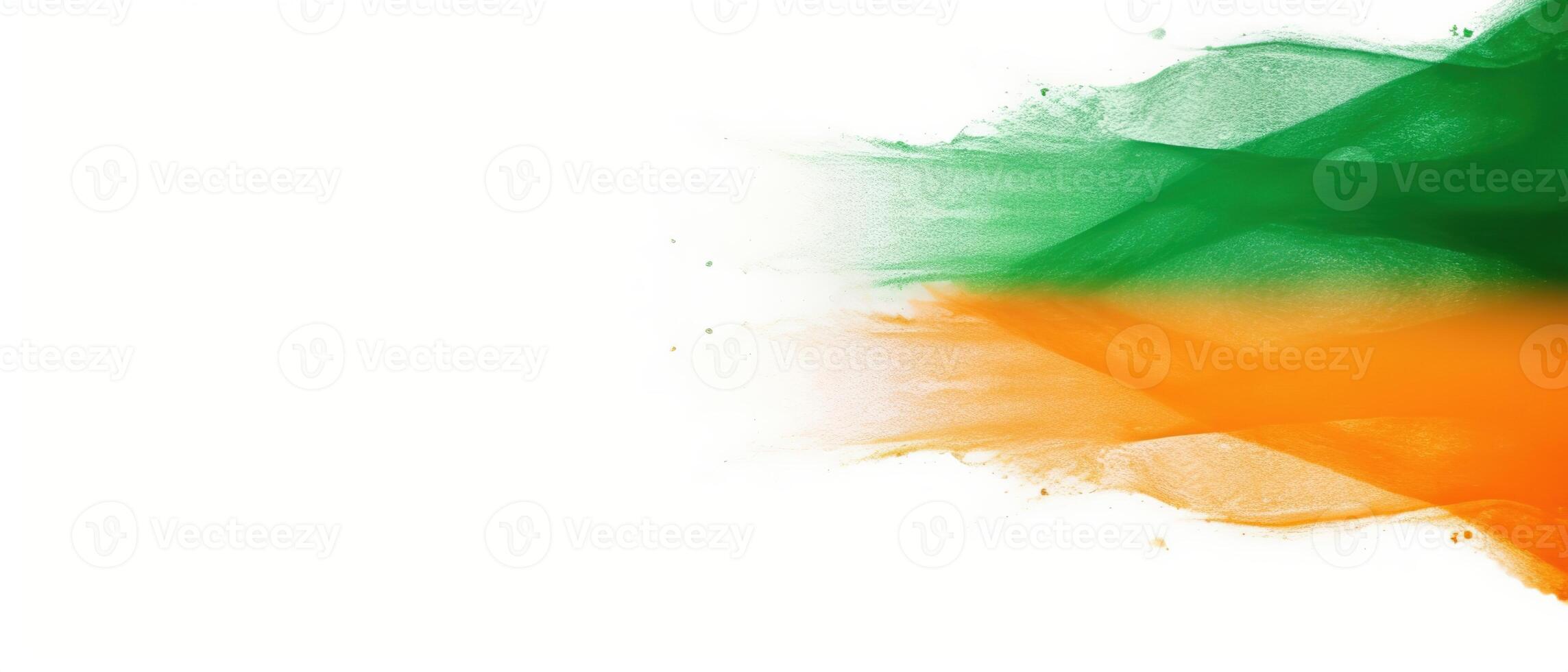 Independence Day concept cover Background with Waving flag in watercolor effect. . photo