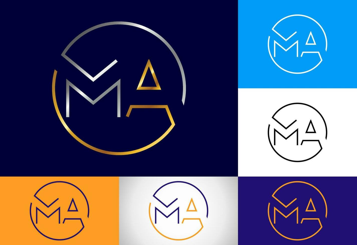 Initial Letter M A Logo Design Vector. Graphic Alphabet Symbol For Corporate Business Identity vector