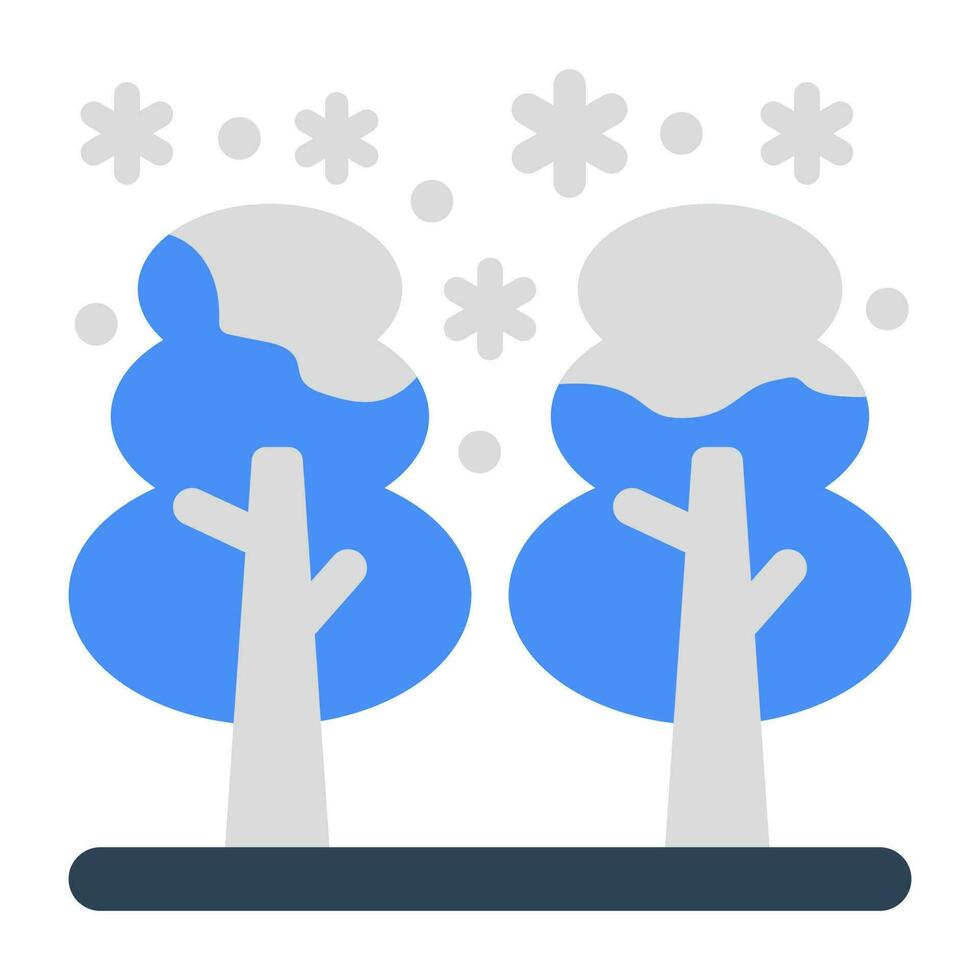 Forest snowfall icon in perfect design vector