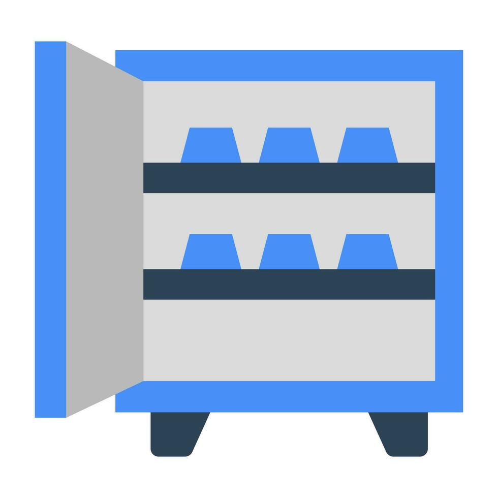 An editable design icon of bank locker vector