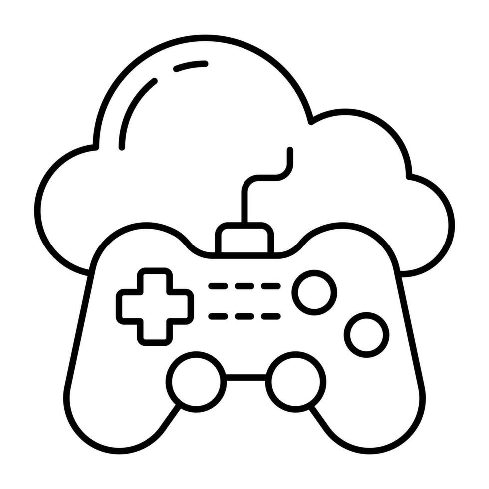 Modern design icon of cloud gaming vector