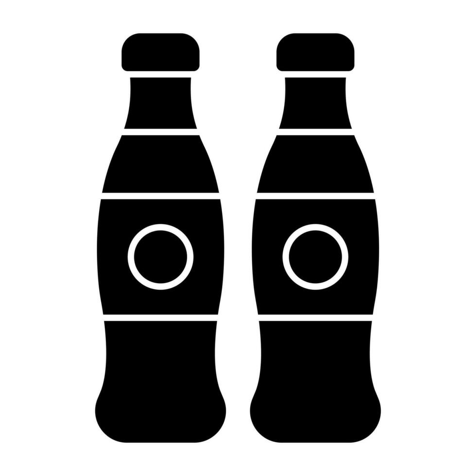 An icon design of milk bottles vector