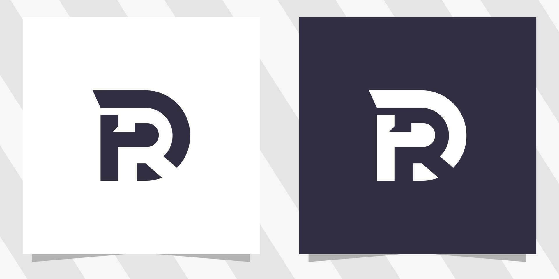 diseño de logotipo carta pr rp vector