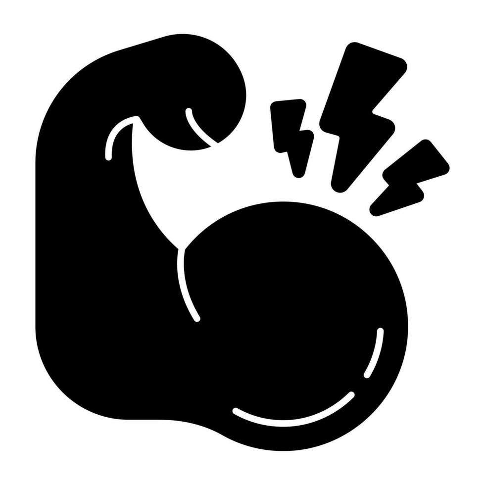 un icono de diseño editable de bíceps vector