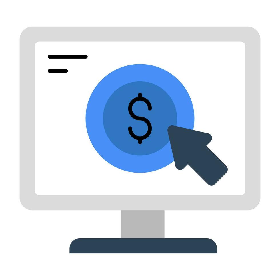 Unique design icon of ppc vector