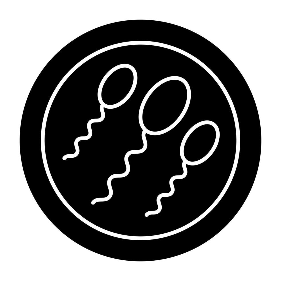 A unique design icon of sperms, mail reproductive cells vector