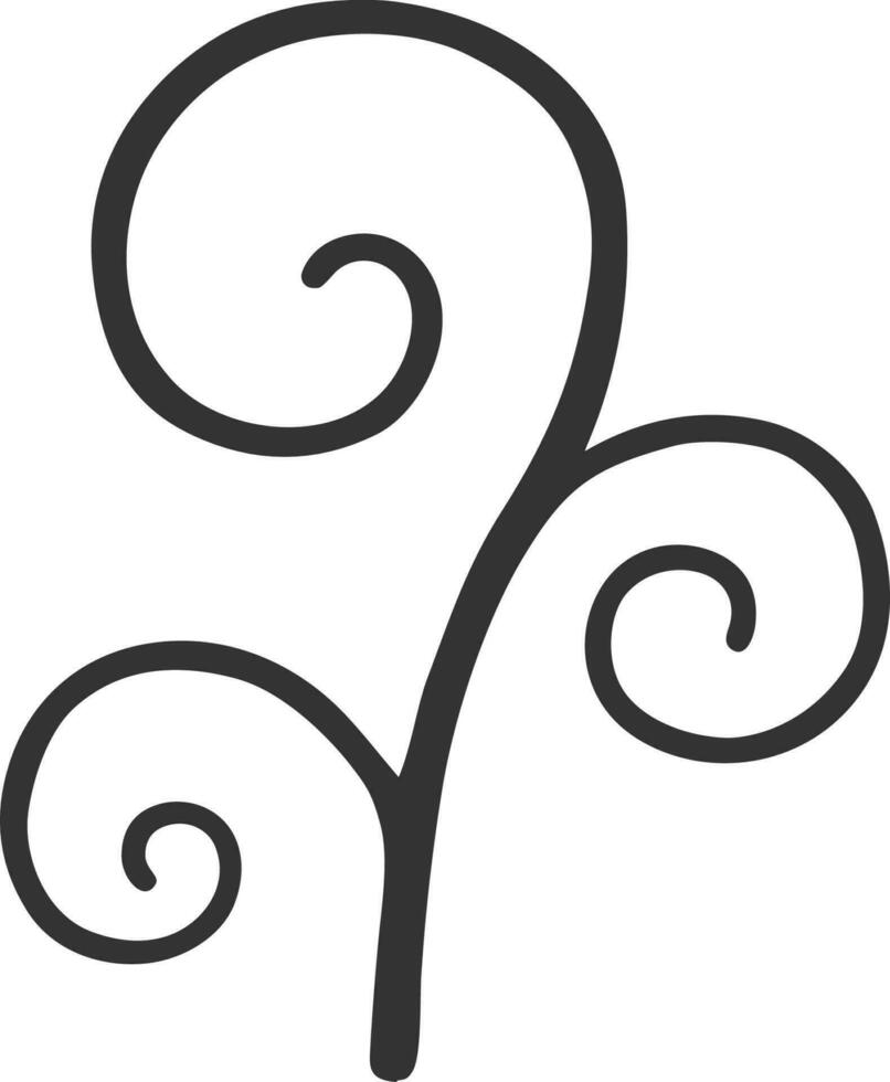 Floral and herbal botanical element for design. Sketch of branch, foliage, leaves vector