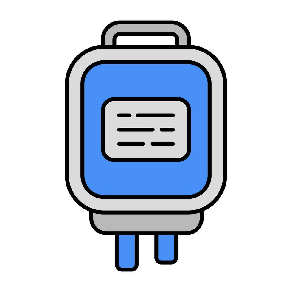 Conceptual flat design icon of iv drip vector