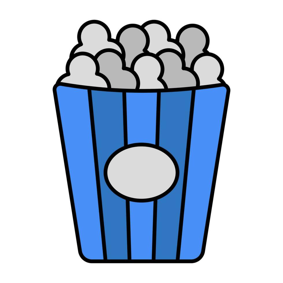 An icon design of popcorn bucket vector