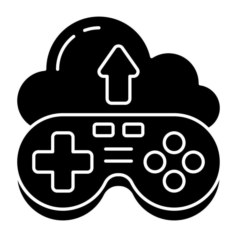 Modern design icon of cloud game upload vector