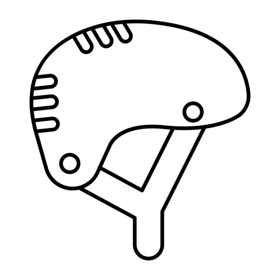 Sports helmet icon in linear design vector