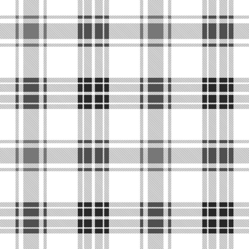 White gray black plaid. Seamless monochrome color background pattern. Textured design for fabric, tile, cover, poster, textile, flyer, banner, tablecloth, wall. Vector illustration.