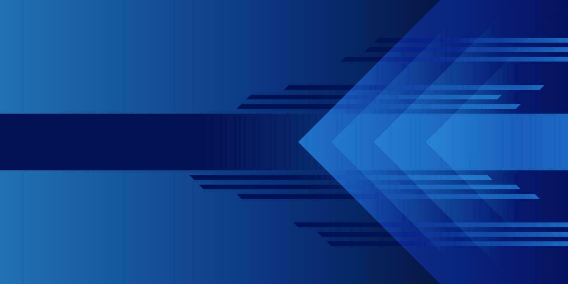 Blue arrowhead right triangle. Gradient abstract background. Design element for template, card, cover, banner, poster, backdrop, wall. Vector illustration.
