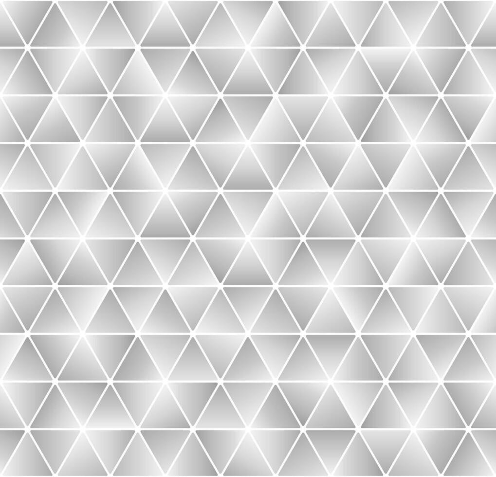 Abstract background triangle shape with rounded ends. White seamless hexagon geometric shape. Shiny gradient pattern. Vector illustration.