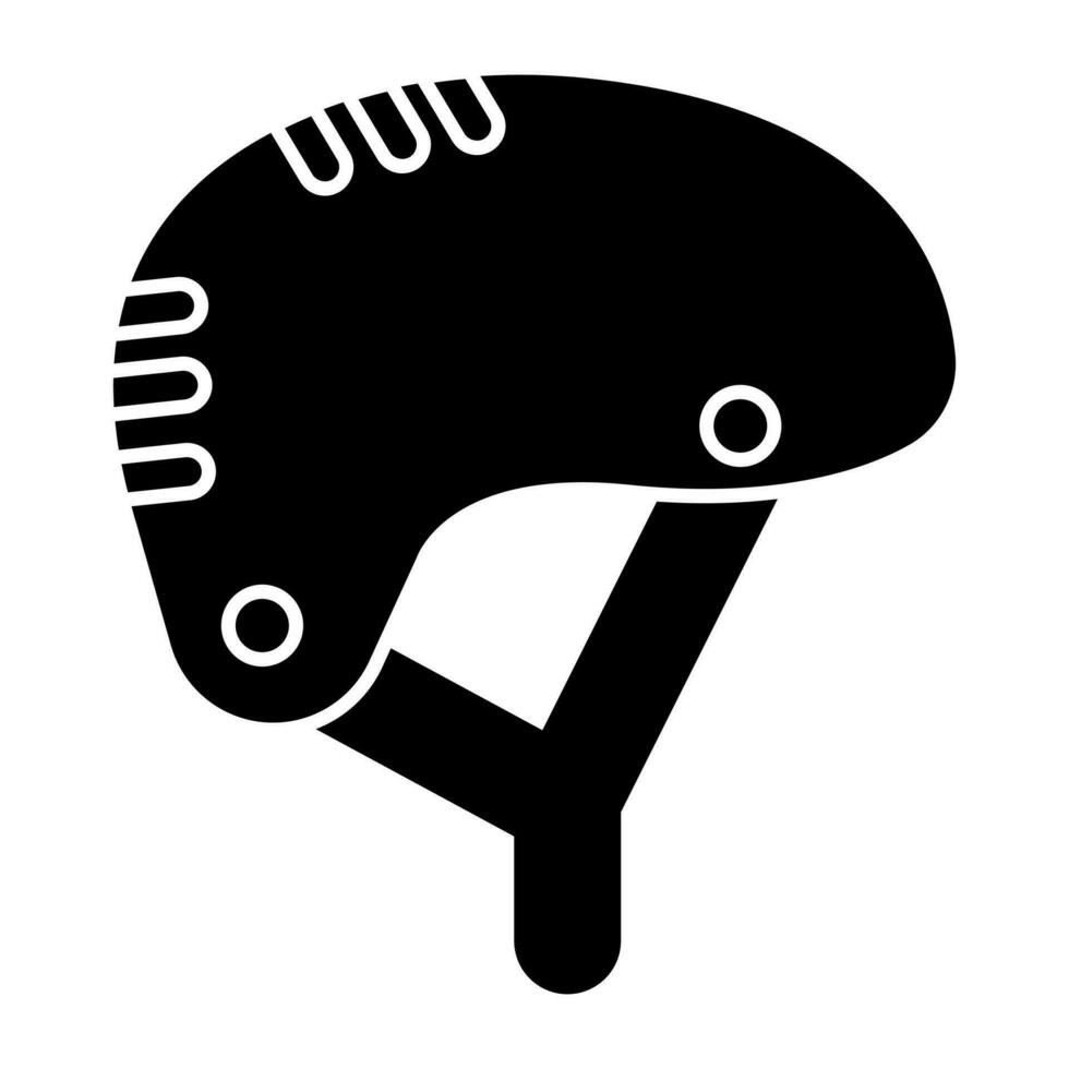 Sports helmet icon in solid design vector