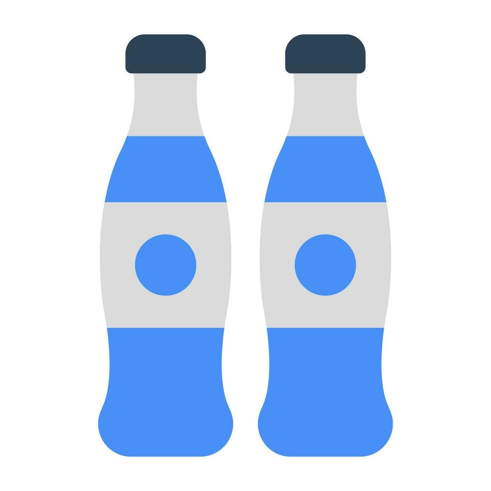 An icon design of milk bottles vector