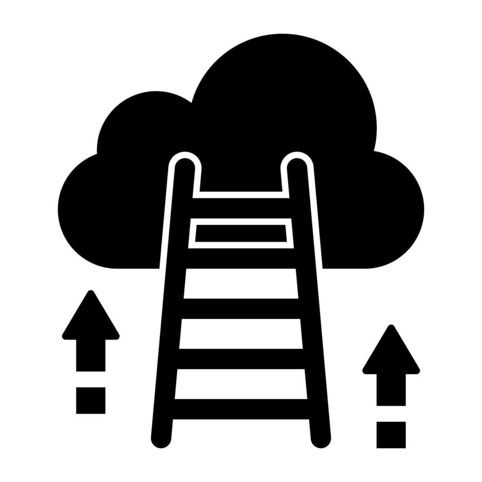 Trendy vector design of cloud path