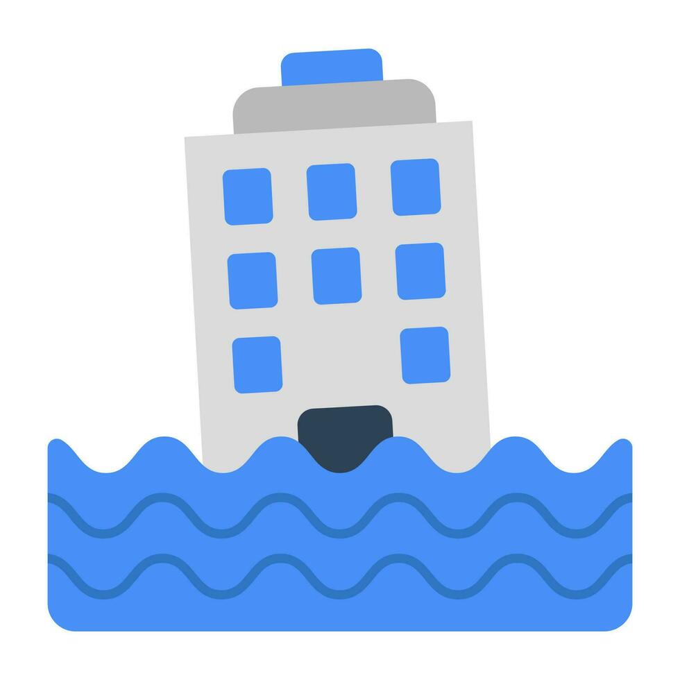 Flood icon in flat design isolated on white background vector