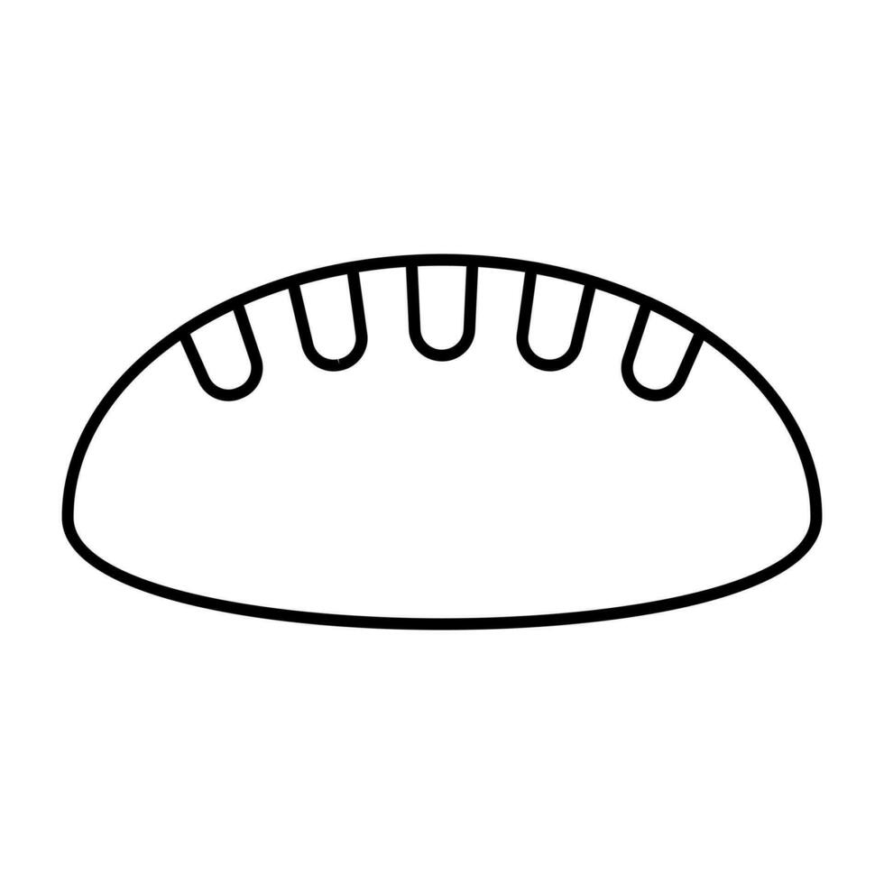 Trendy design icon of baguette vector