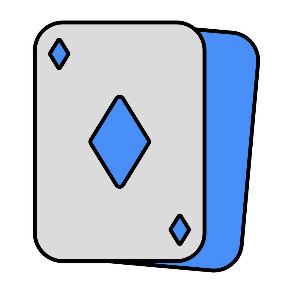 A flat design of poker cards icon vector