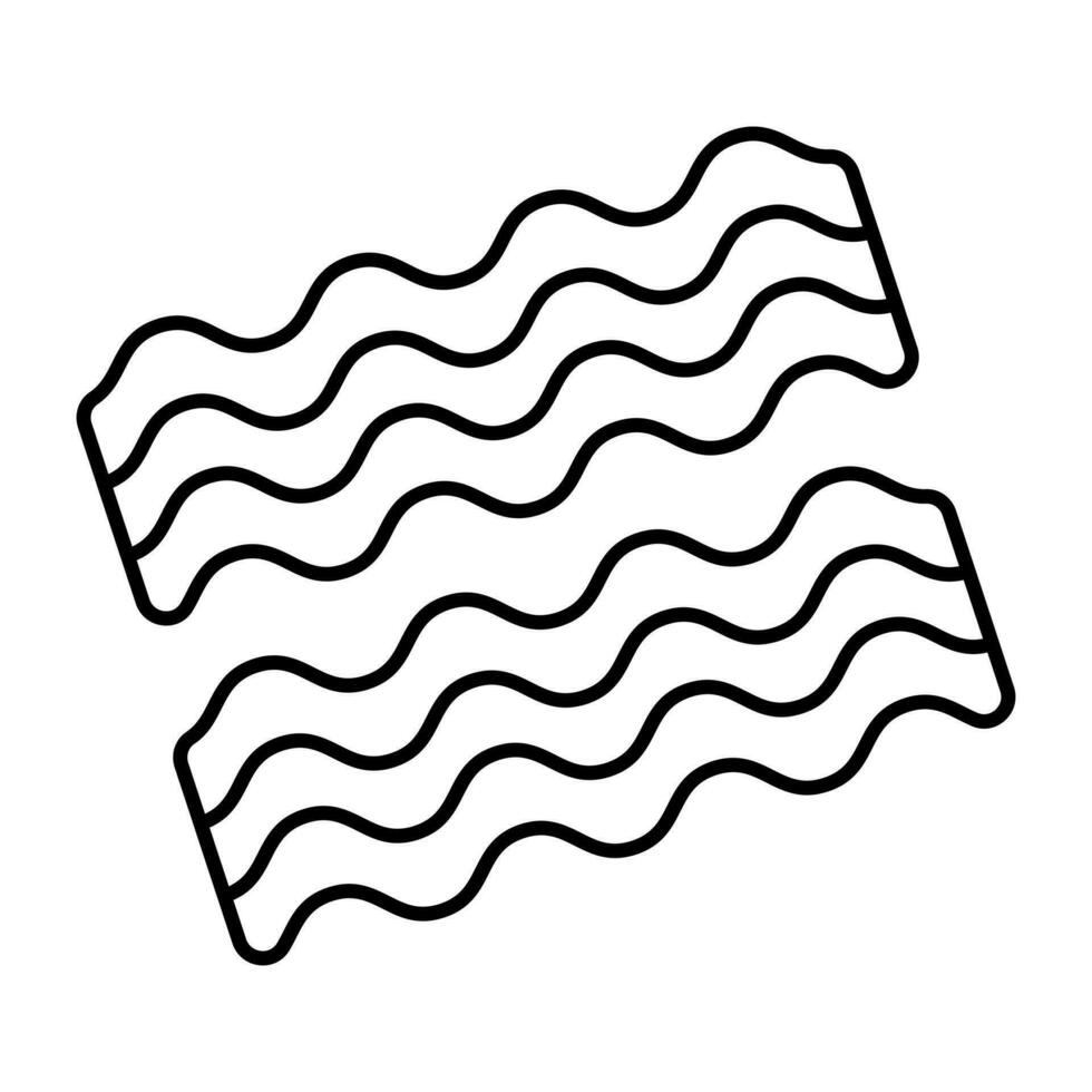 Vector design of bacon, linear icon