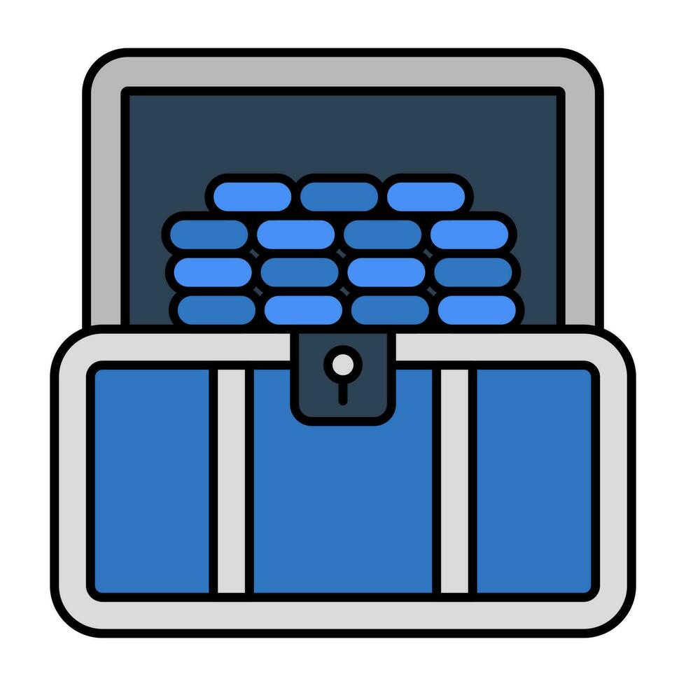An editable design icon of ingots vector