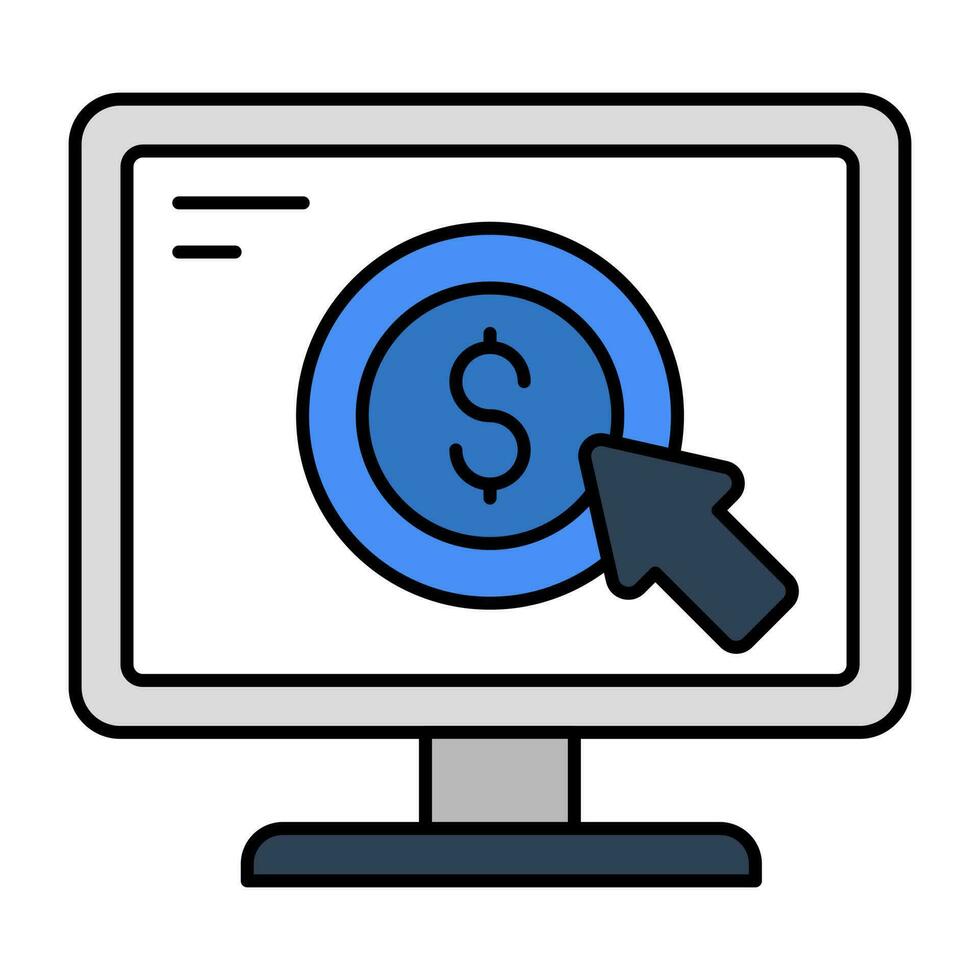Unique design icon of ppc vector