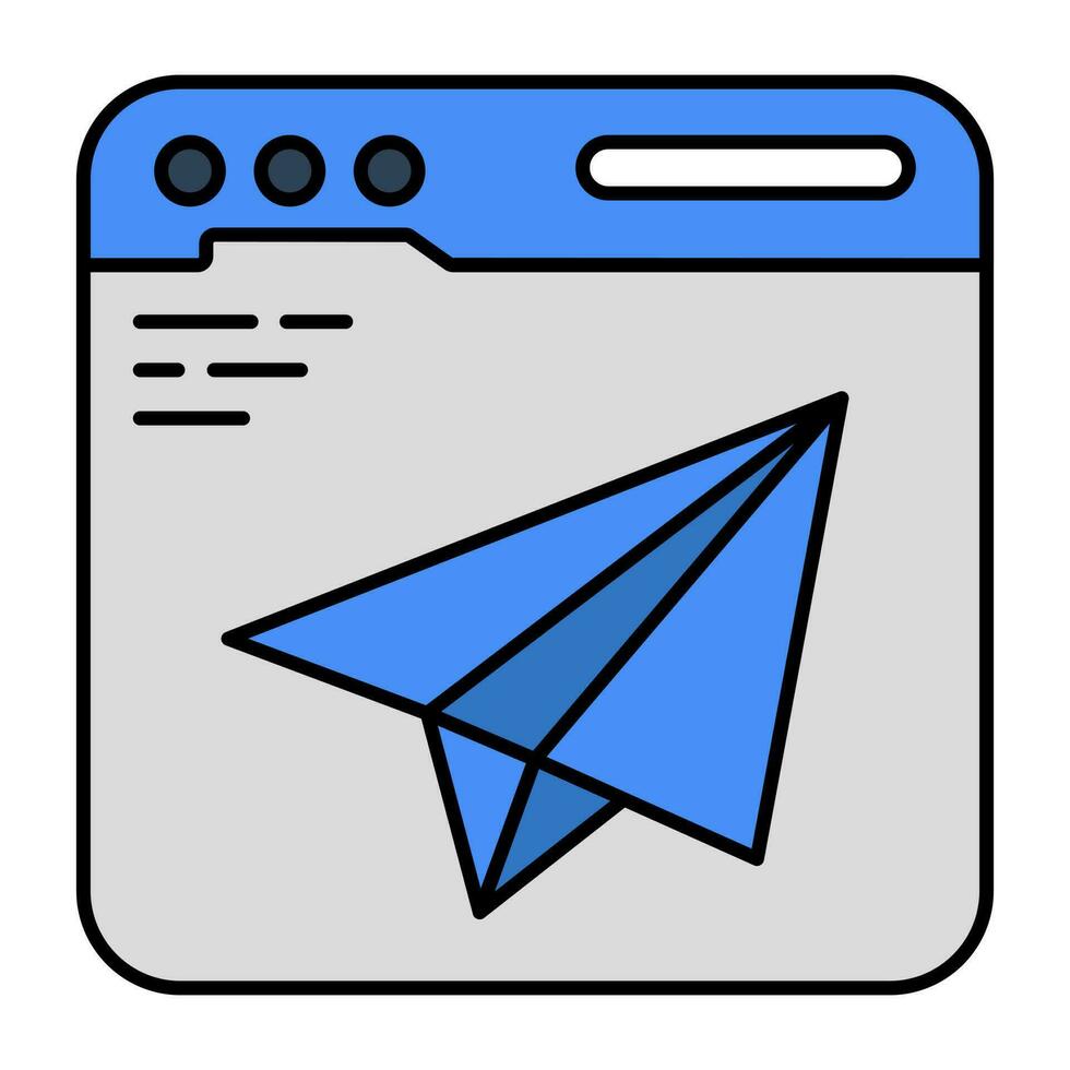 A unique design icon of send message vector