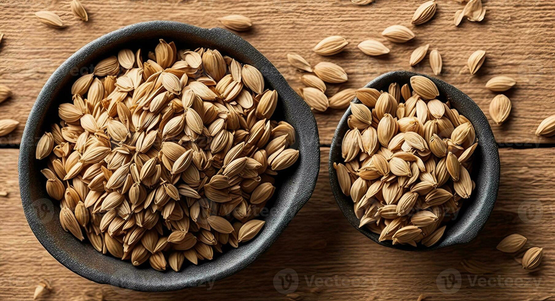 Cumin in a bowl. ai generation photo