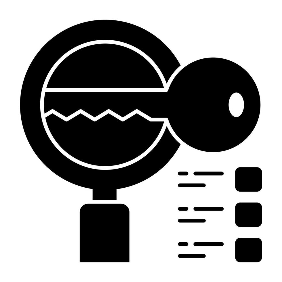 Trendy design icon of keyword research vector