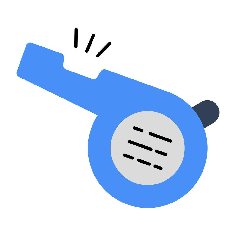 A shrill sound icon, flat design of whistle vector