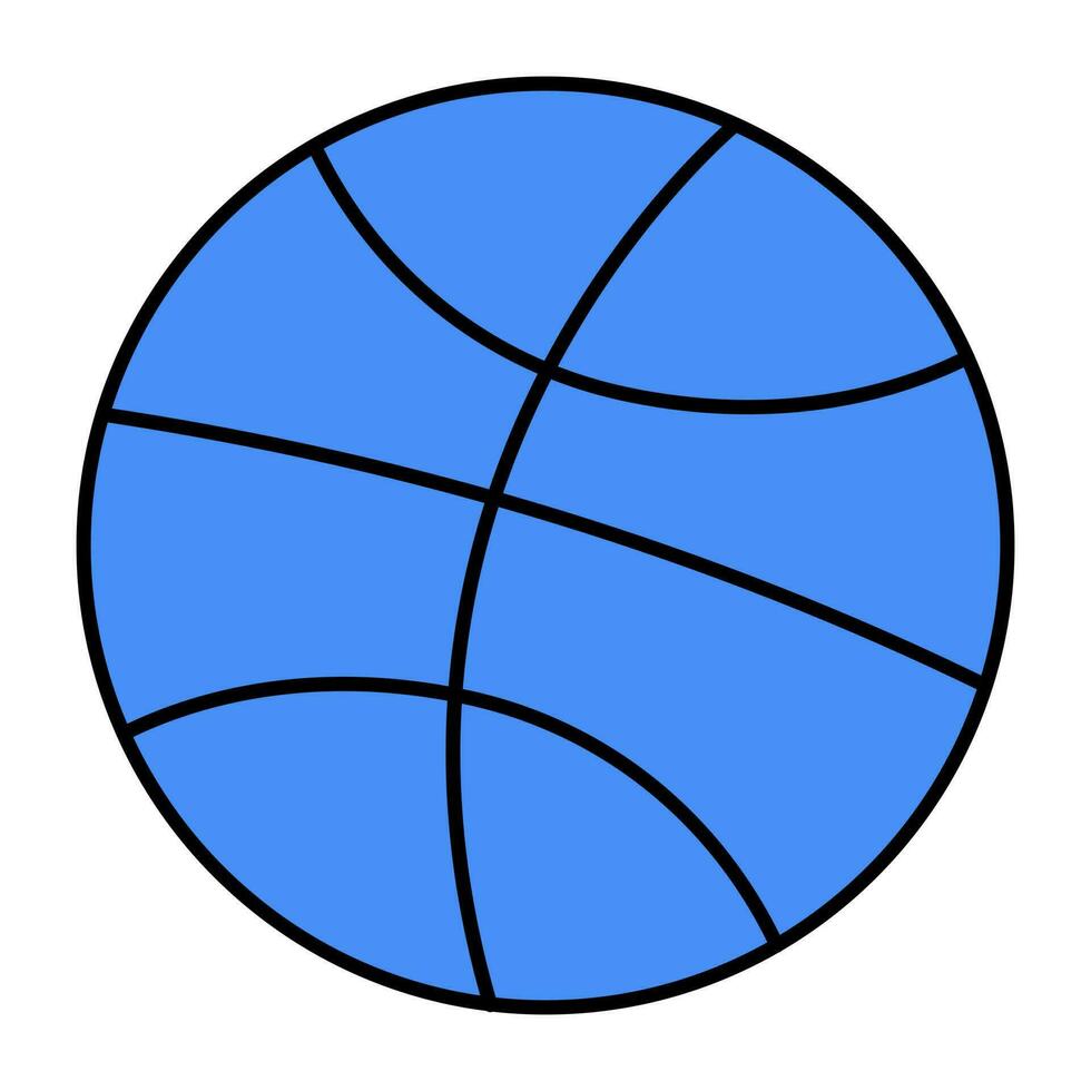 Editable design icon of basketball vector