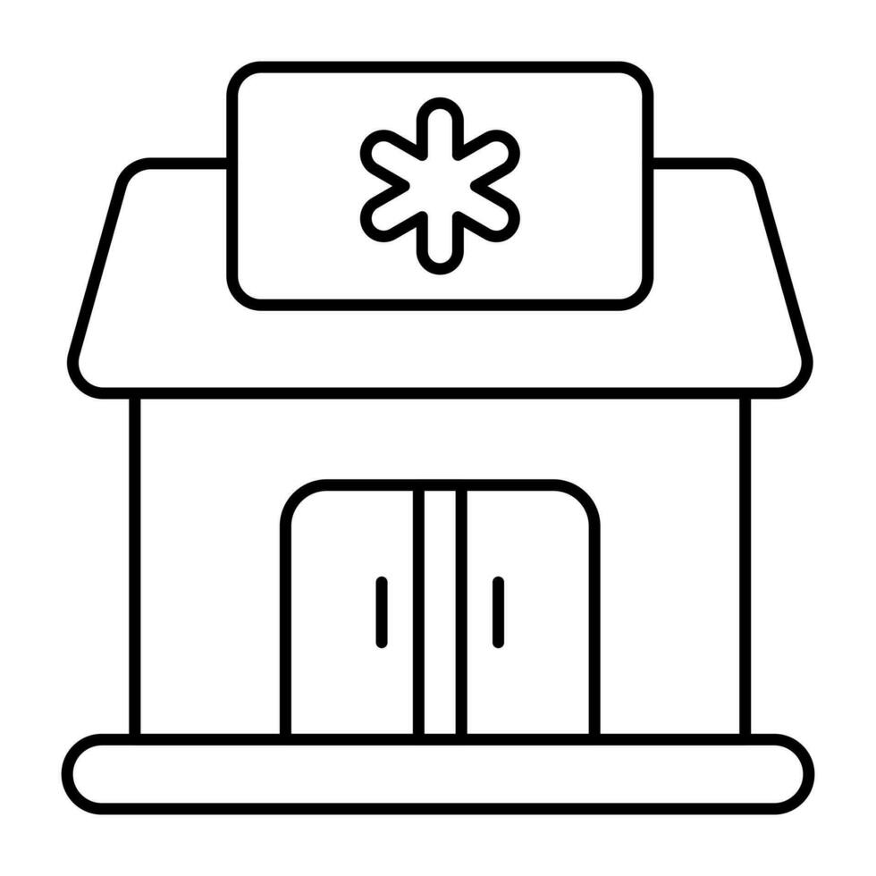 Modern design icon of clinic vector