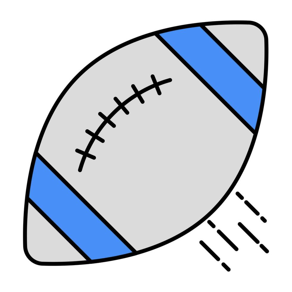 American football icon, flat design of rugby vector