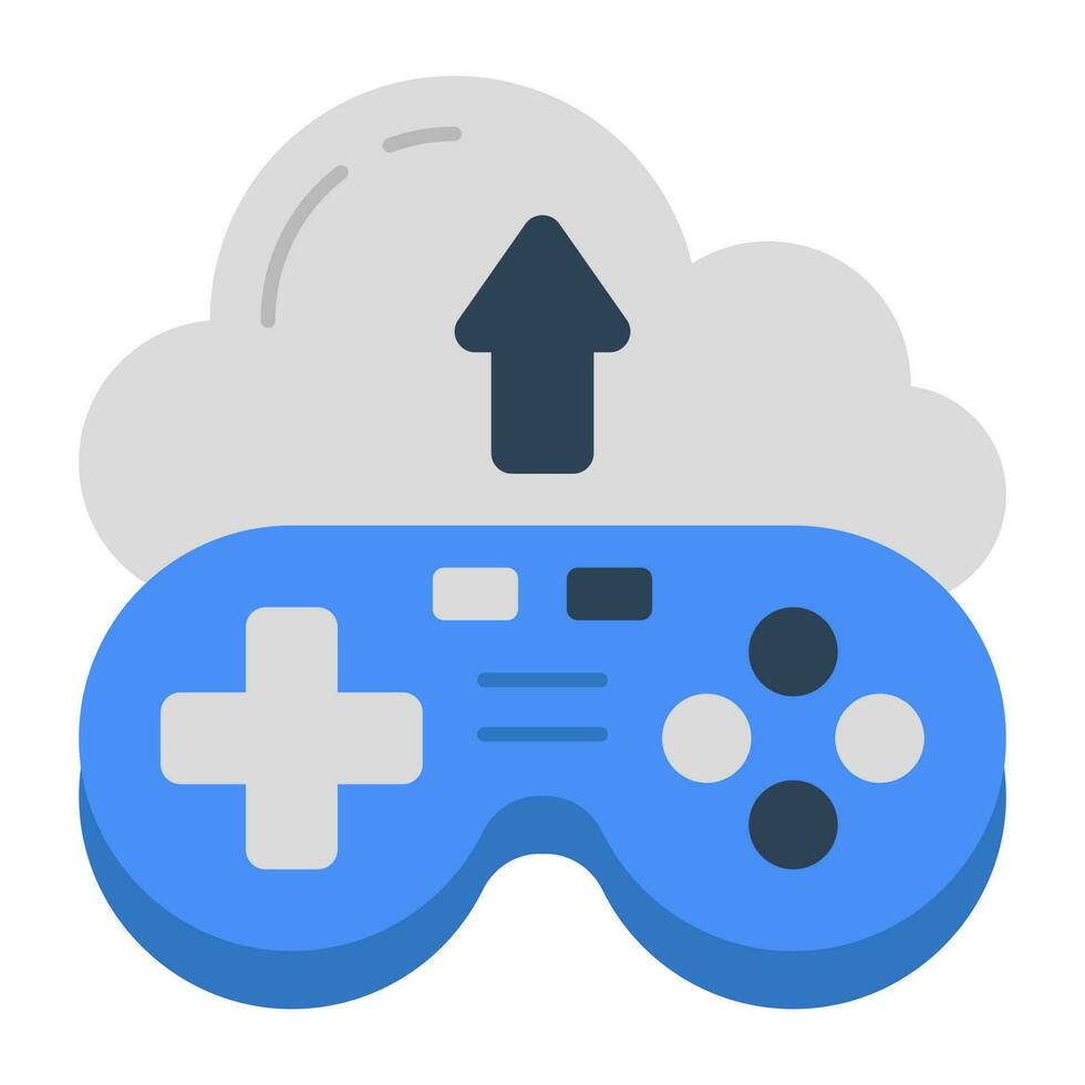 Modern design icon of cloud game upload vector