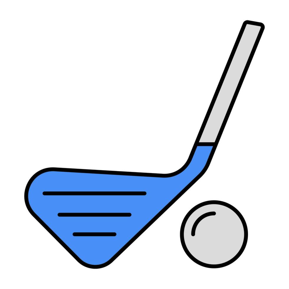 A flat design icon of ice hockey vector