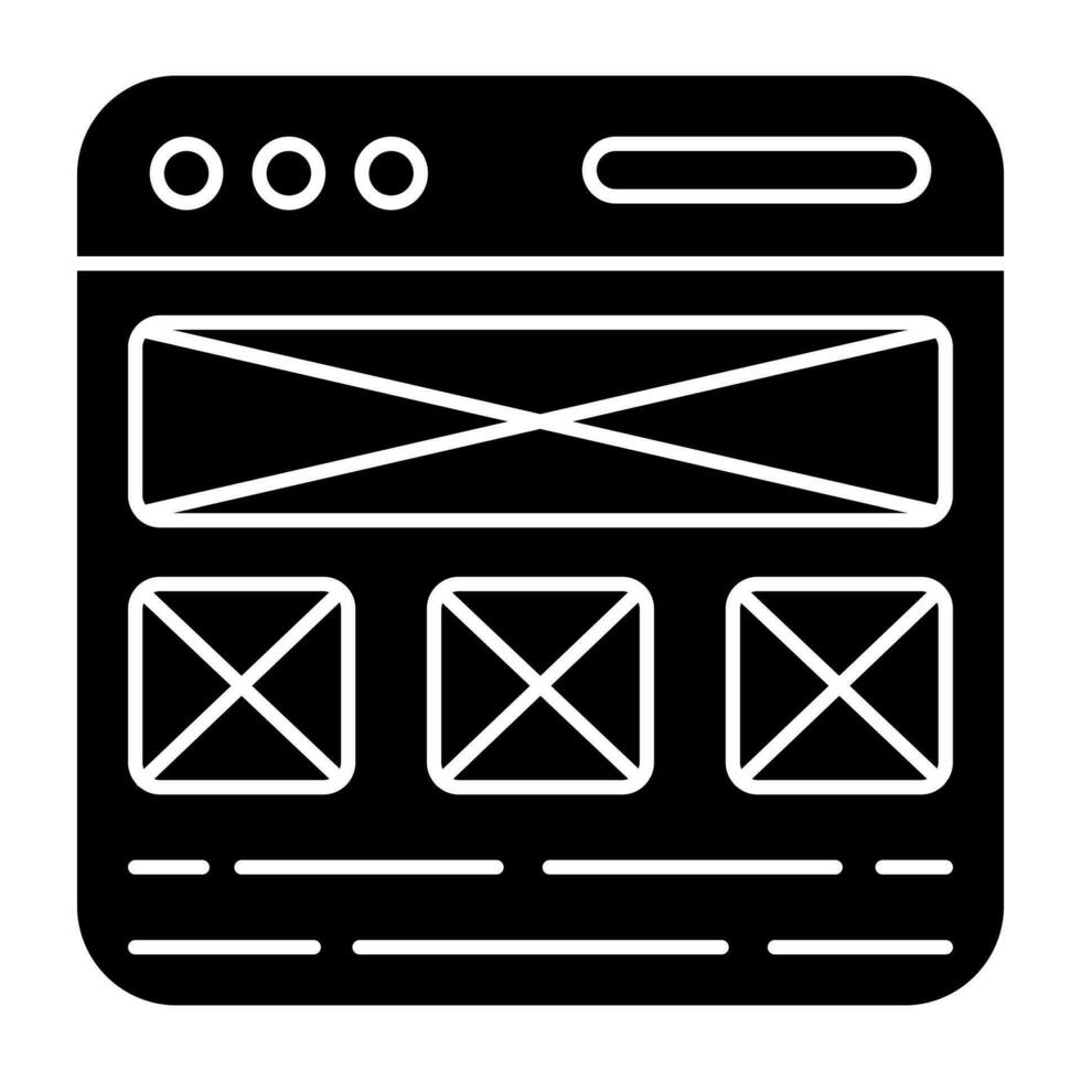 A premium download vector of web wireframe