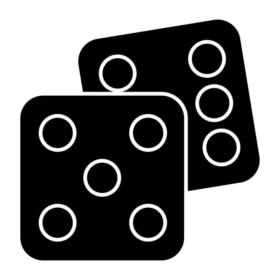 A solid design, icon of ludo dices vector