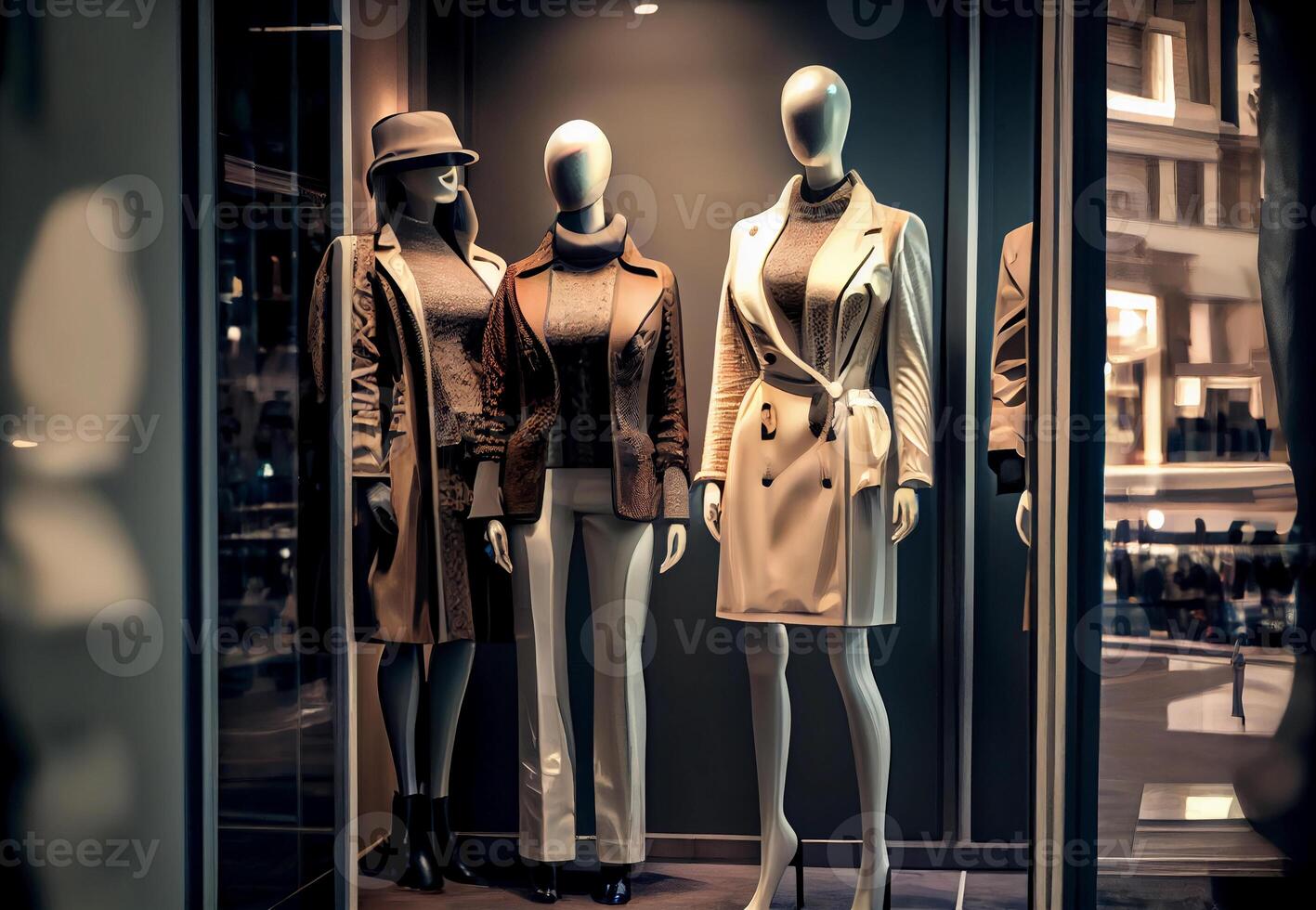 mannequins in a clothing store. photo