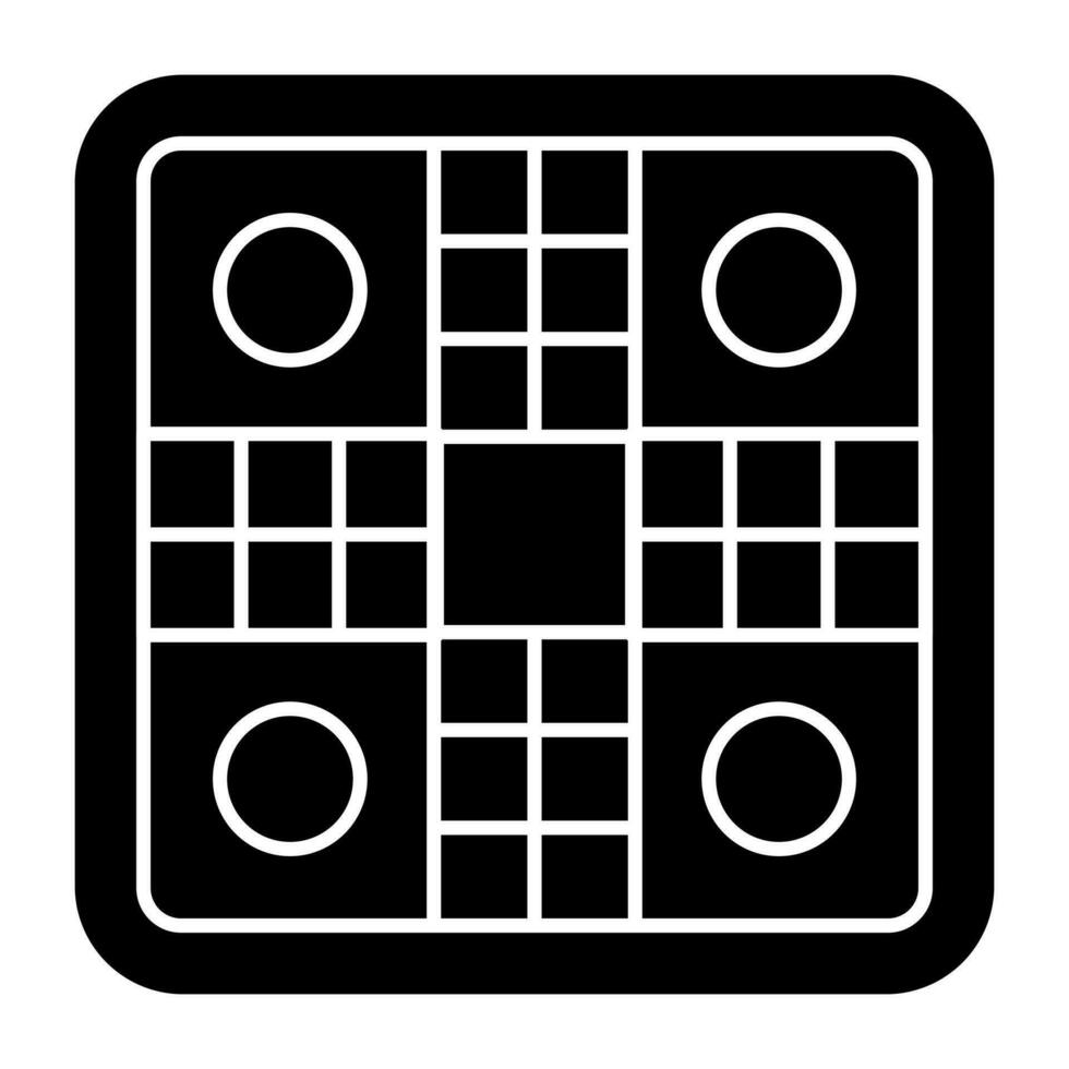 A solid design, icon of board game vector