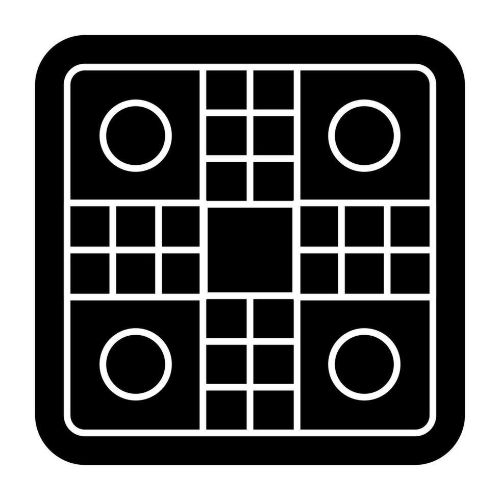 A solid design, icon of board game vector