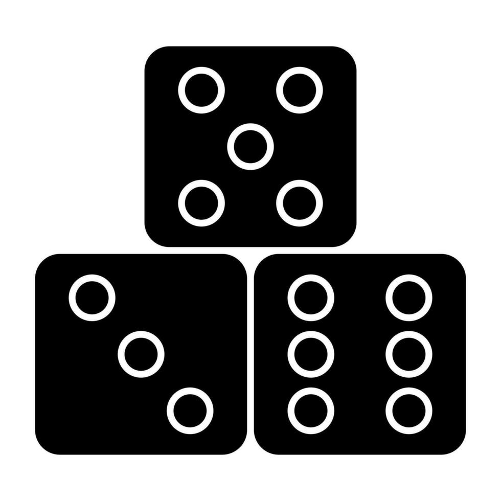 A solid design, icon of ludo dices vector