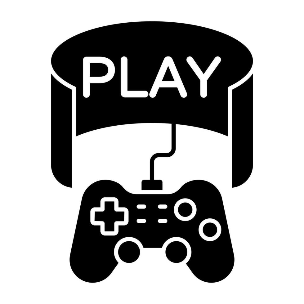 Modern design icon of play video game vector