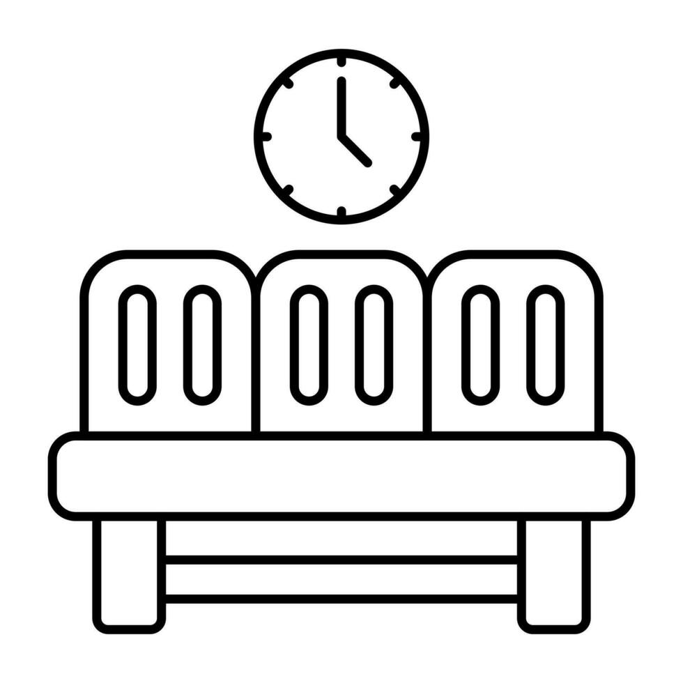 Conceptual linear design icon sitting area vector